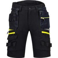 Portwest DX444 Men/'s DX4 Detachable Holster Pocket Stretch Work Shorts Black, 46