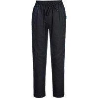 Portwest Cotton MeshAir Chefs Trousers Black 3XL 31"