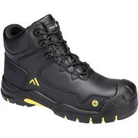 Portwest Apex Composite Mid ESD Safety Boots Black / Yellow Size 7