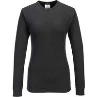 Portwest Womens Long Sleeve Thermal Baselayer T Shirt Black XL