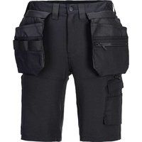 Portwest DX451 DX4 Craft Holster Shorts Durable Flexible Slim Fit Pants - Black