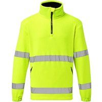 Portwest Hi Vis 1/2 Zip Fleece Yellow M