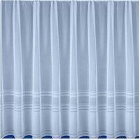White Net Curtains Striped Ready to Hang Pre-Cut Voile Sheer Nets Curtain Panels