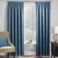 Enhanced Living Matrix Teal/Blue - Thermal, Blockout, Tape Top, Readymade Curtains with Embossed Texture (Teal/Blue, Width - 46" (117cm) x Drop - 54" (137cm))