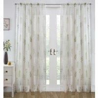 Tyrone Bracken Green Panel Net/Voile Slot Top - 140x122