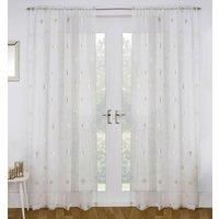 Birch Ready Made Single Voile Curtain Cream