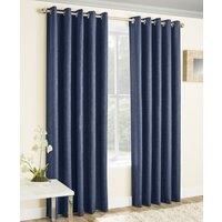 Enhanced Living - Vogue Navy/Blue, Eyelet Curtain, Dimout, Thermal, Blockout Curtain (Width - 46" (117cm) x Drop - 72" (183cm))