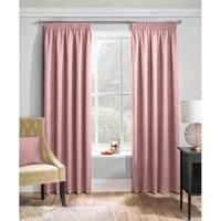 Enhanced Living Matrix Blush/Pink - Thermal, Blockout, Tape Top, Readymade Curtains with Embossed Texture (Blush/Pink, Width - 46" (117cm) x Drop - 72" (183cm))