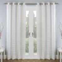 Antigua Voile Net Chenille Stripe Ring Top, 3 Colours, Tufted Chenille Stripe