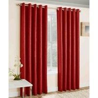 Enhanced Living - Vogue Red, Eyelet Curtain, Dimout, Thermal, Blockout Curtain (Width - 66" (168cm) x Drop - 54" (137cm))