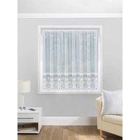 White Net Curtains Lace Ready to Hang Pre-Cut Voile Sheer Nets Curtain Panels