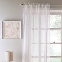 Tyrone Textiles EDEN 100% Recycled Polyester Slot Top Voile Panel White 140cm wide x 122cm drop made from Recycled Plastic Bottle