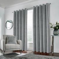 Hampton Soft Velvet Blackout Woven Eyelet Ring Top Curtains Pair