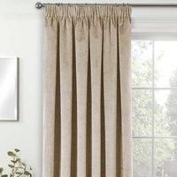 Enhanced Living Velvet Cream Thermal 100% Blackout Door Curtain Panel with Tape Top - 66 x 84 Inch (168 x 214cm) - Supersoft Energy Saving & Noise Reducing Curtain for Living Room & Bedroom.
