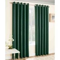 Enhanced Living Vogue Green 46 x 72 inch (117x183cm) Eyelet Thermal Noise Reducing Dim Out Curtains for Bedroom and Living Room