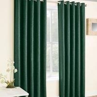 Enhanced Living Vogue Green 46 x 72 inch (117x183cm) Eyelet Thermal Noise Reducing Dim Out Curtains for Bedroom and Living Room