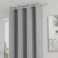 Enhanced Living Nightfall Plain Supersoft Grey Thermal Blockout Single Eyelet Door Curtain - 66 x 84 inch (168 x 214cm) - Energy Saving & Noise Reducing Door Curtain for Living Room & Bedroom