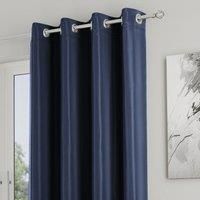 Enhanced Living Nightfall Plain Supersoft Navy Thermal Blockout Single Eyelet Door Curtain - 66 x 84 inch (168 x 214cm) - Energy Saving & Noise Reducing Door Curtain for Living Room & Bedroom
