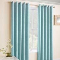 Enhanced Living Vogue Thermal Curtains for Bedroom - 46 x 72 inch (117x183cm) Eyelet Curtains for Living Room - Noise Reducing & Dim Out Curtain Pair - Sky Blue