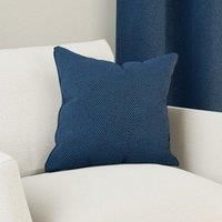 Chester Herringbone Filled Cushion 43cm x 43cm Navy