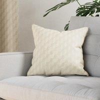 Tokyo Geometric Embossed Filled Cushion 43cm x 43cm Cream