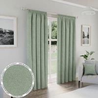 Dallas Thermal Textured Ready Made Blackout Curtains Green