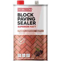 Resiblock Superior Block Paving Sealer – Easy To Apply – Resistance to De-icing Salts – Gloss – 5 Litre