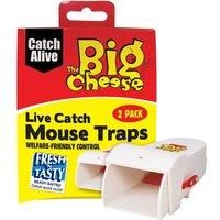 The Big Cheese Live Catch Mouse Traps (Baited, Ready to Use, Easy to Set Humane Rodent Pest Traps) - Twin Pack
