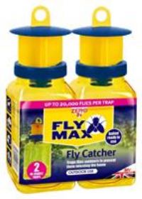 The Buzz Fly Catcher – 2 Pack (Super Effective, Refillable Insect Attractant for Outdoor Use)