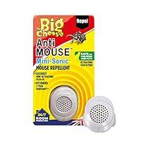 The Big Cheese Anti Mouse Mini Sonic Repellent (Ultrasonic, Humane Mice Deterrent for Home, Welfare Friendly, 24/7 Protection)- STV826