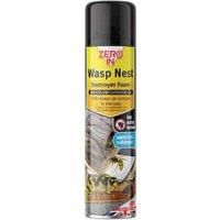 Zero In Wasp Nest Killer - Insecticidal Wasp Nest Destroyer Foam Spray for Indoor & Outdoor Nest Removal - Fast-Acting Foam, Effective Wasp Spray Up to 2 Metres, 2-3 Treatments Per Can - 300ml Aerosol