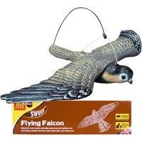 The Big Cheese Flying Falcon with Sprung Hanging System Realistic Decoy Deterrent, Scares Birds From Gardens, Boats, and Buildings