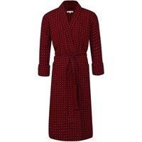Bown of London Mens Tosca Polka Dot Lightweight Dressing Gown - Red