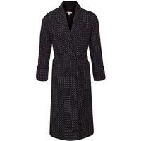 Bown of London Mens Atlas Polka Dot  Lightweight Dressing Gown - Grey