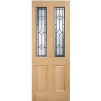 Salisbury External Glazed Unfinished Oak 2 Lite Door - 813 x 2032mm