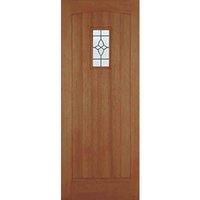 Cottage External Glazed Unfinished Hardwood 1 Lite Door - 838 x 1981mm