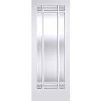 LPD (W) 27 inch White Manhattan Glazed 9L Internal Door