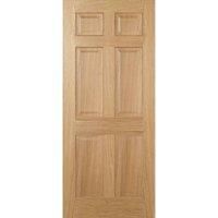 Regency Internal Prefinished Oak 6 Panel Fire Door - 838 x 1981mm