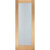 Mexicano Pattern 10 Internal Glazed Unfinished Oak 1 Lite Door - 686 x 1981mm