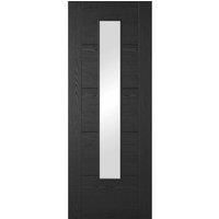 LPD (W) 27 inch Black Ash Laminated Vancouver Glazed 1L Internal Door