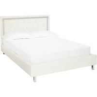 LPD Kingsize White Crystalle Bed Double