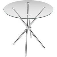 Round Glass Top Dining Table  Seats 4  LPD Cassa