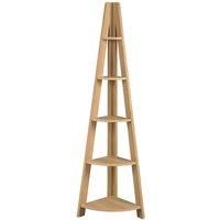 TIVA CORNER LADDER SHELVING UNIT RACK SHELF BOOKCASE DISPLAY STAND STORAGE OAK