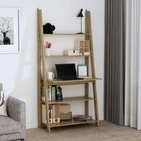 Tiva Ladder Oak or White Shelving and Desk Range - TV Unit, Bookcase, Desk