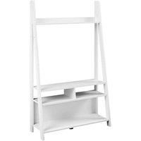 Tiva White Ladder TV Stand White
