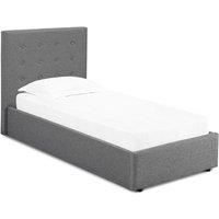 LPD Lucca Linen Fabric Bed Frames in Grey or Beige - 3ft 4ft 4ft6 5ft(3ft Grey Standard)