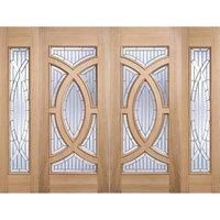 LPD Doors LPD (W) 18 inch Oak Majestic Sidelight Glazed 1L External Door