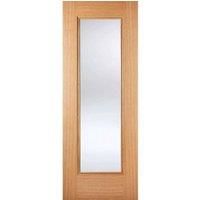 LPD Internal Eindhoven 1 Light Clear Bevelled Glazed Doors, Pre-Finished Oak, 1981 x 838 (33")