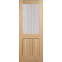 Mexicano Internal Glazed Unfinished Oak 1 Lite Door - 762 x 1981mm