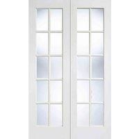 Gtpsa - Glazed Pair - White Primed Internal Door - 1981 x 1524 x 40mm